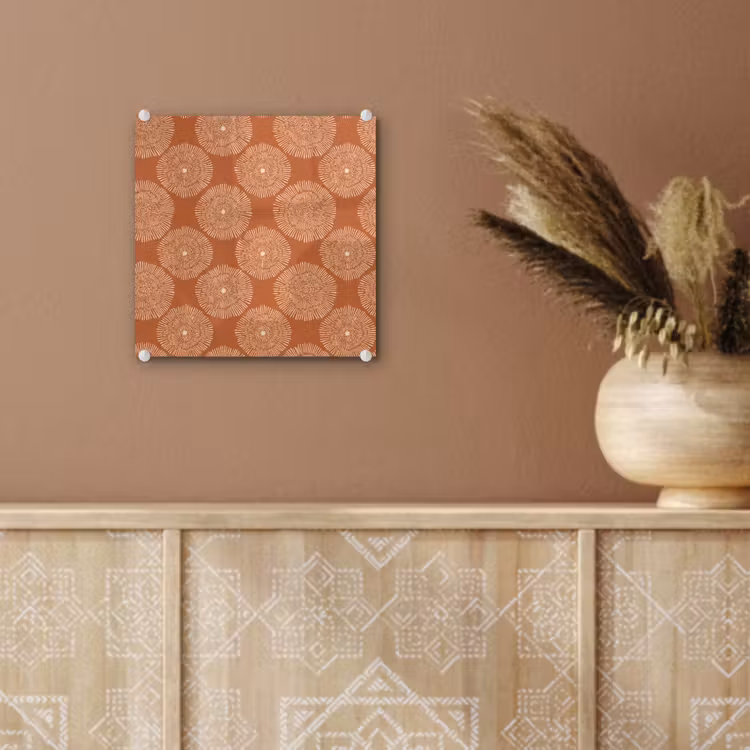 Cirkels - Grafisch - Patroon - Terracotta plexiglas 5mm klein 11 -sfeer5