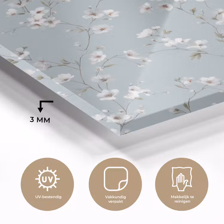 Klassiek - Bloemen - Blauw plexiglas 5mm klein 11 -sfeer2