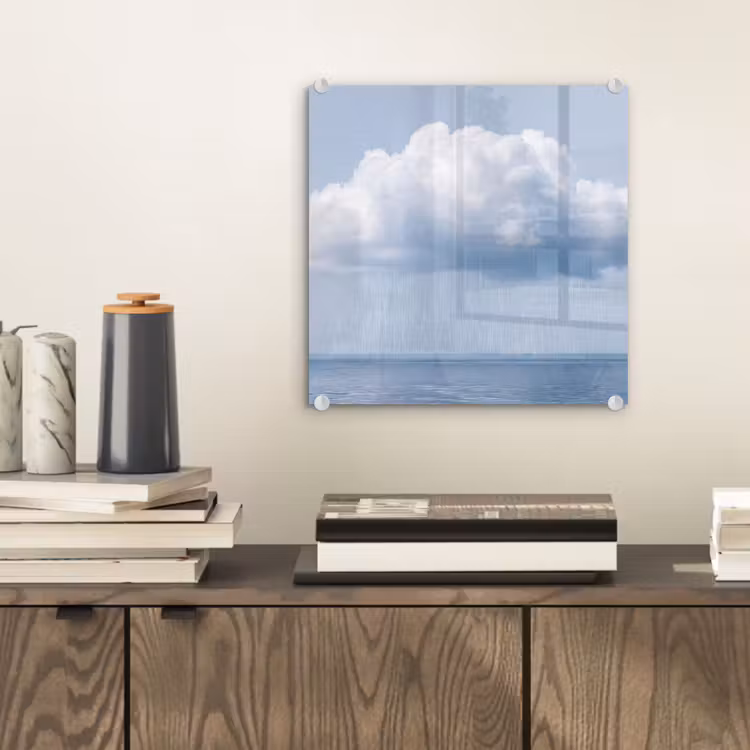 Glass Print - Cloud - Rain - Nature - Wolk - Regen - Natuur plexiglas 5mm klein