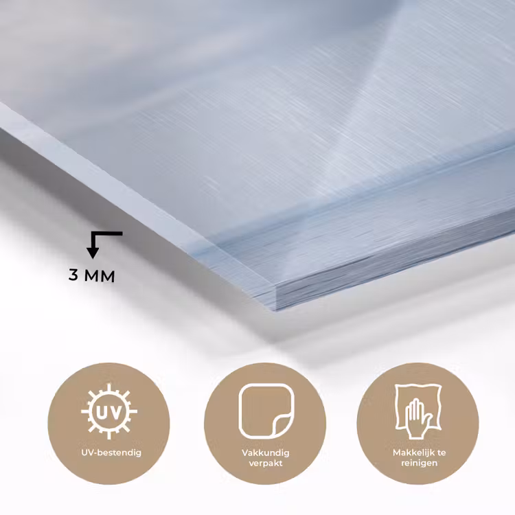 Glass Print - Cloud - Rain - Nature - Wolk - Regen - Natuur plexiglas 5mm klein