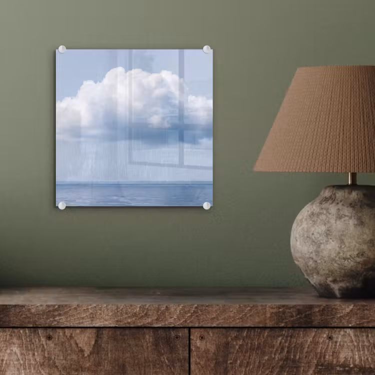 Glass Print - Cloud - Rain - Nature - Wolk - Regen - Natuur plexiglas 5mm klein