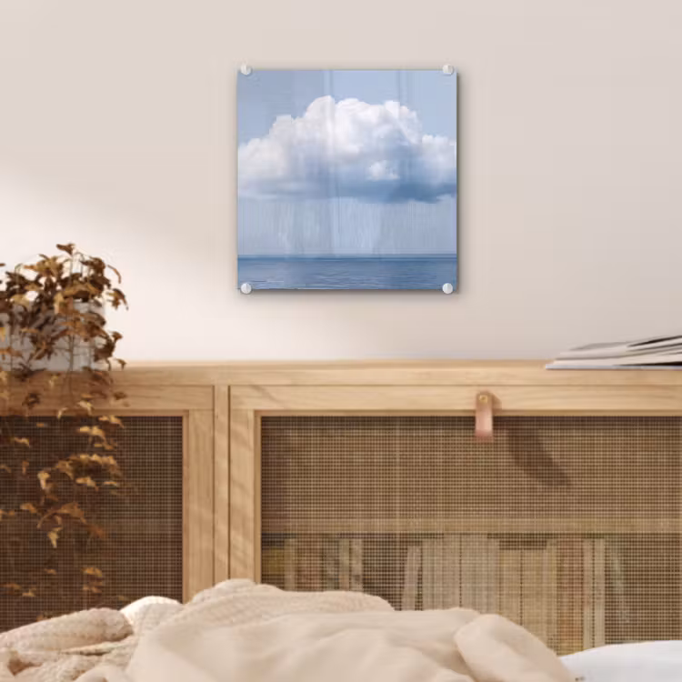 Glass Print - Cloud - Rain - Nature - Wolk - Regen - Natuur plexiglas 5mm klein