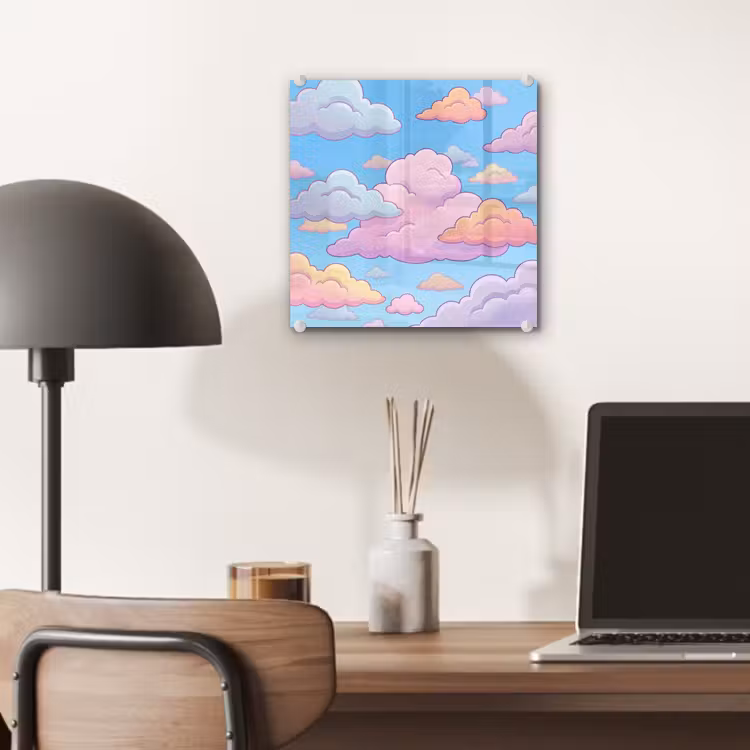 Wolk - Lucht - Natuur - Illustratie - Pastel plexiglas 5mm klein -sfeer6