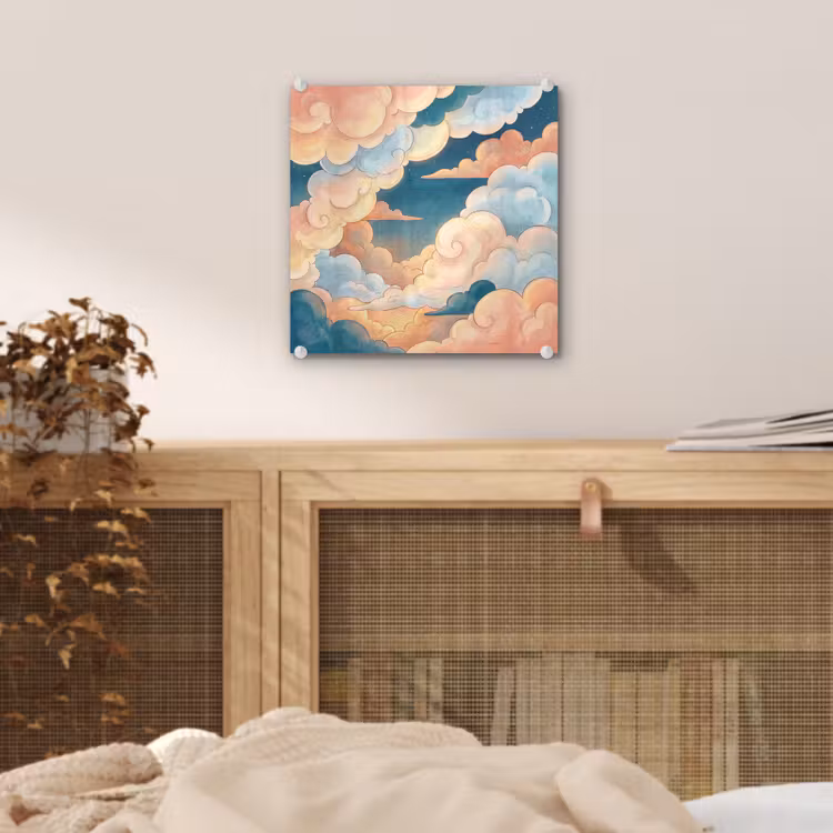 Wolk - Lucht - Natuur - Illustratief - Oranje plexiglas 5mm klein -sfeer4