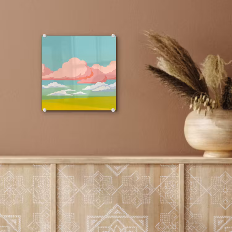 Wolken - Roze - Natuur - Modern - Pastel plexiglas 5mm klein -sfeer5