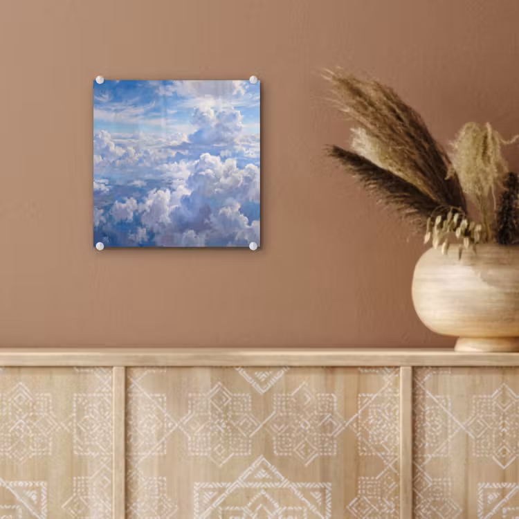 Wolken - Lucht - Natuur - Abstract - Blauw plexiglas 5mm klein -sfeer5
