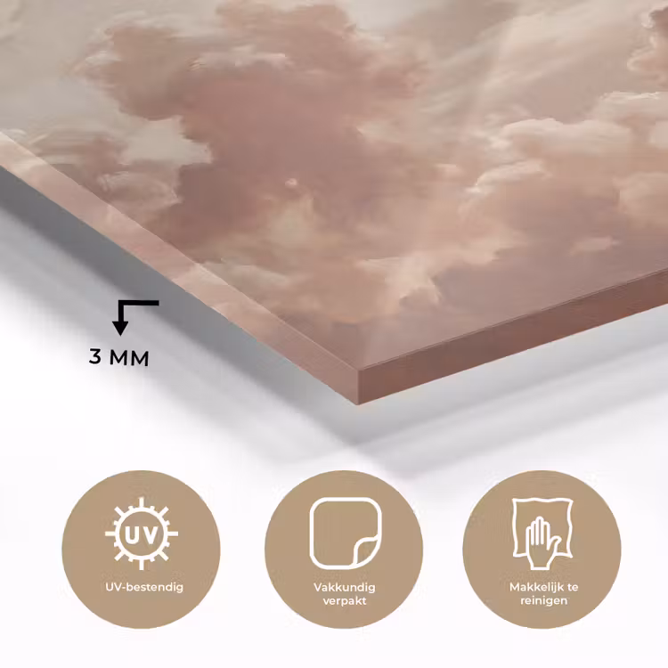 Wolken - Lucht - Natuur - Modern - Bruin plexiglas 5mm klein -sfeer2
