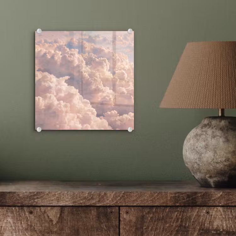 Wolken - Zonsondergang - Natuur - Pastel - Roze plexiglas 5mm klein -sfeer3