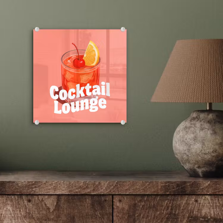 Cocktail Lounge - Glas - Koraal plexiglas 5mm klein -sfeer3