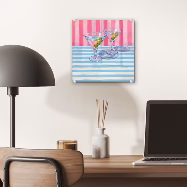 Cocktail - Olijven - Kunst - Modern - Roze plexiglas 5mm klein -sfeer6