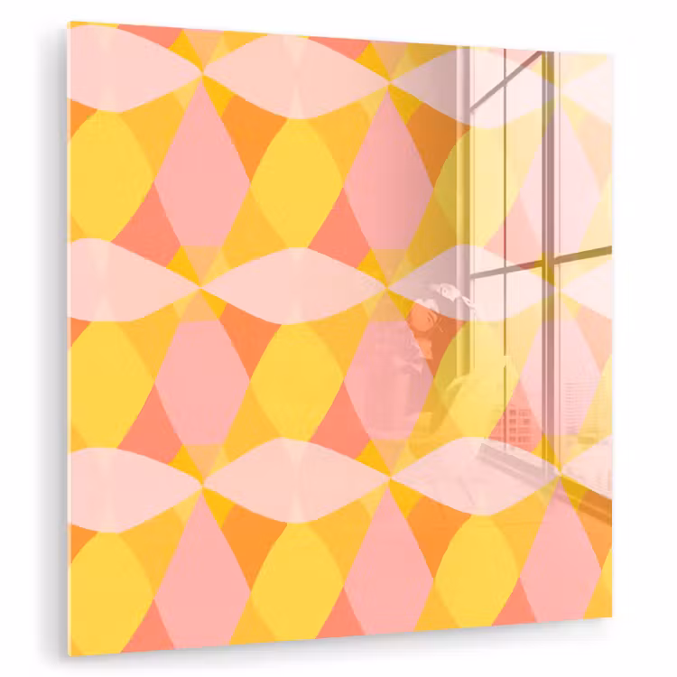 Kleurrijk - Ruitpatroon - Bladvormen plexiglas 5mm klein 11 -zzzproduct_nieuw