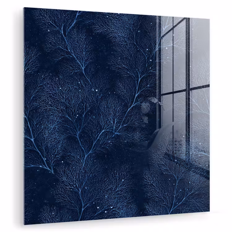 Koraal - Takken - Patroon - Nachtblauw plexiglas 5mm klein 11 -zzzproduct_nieuw