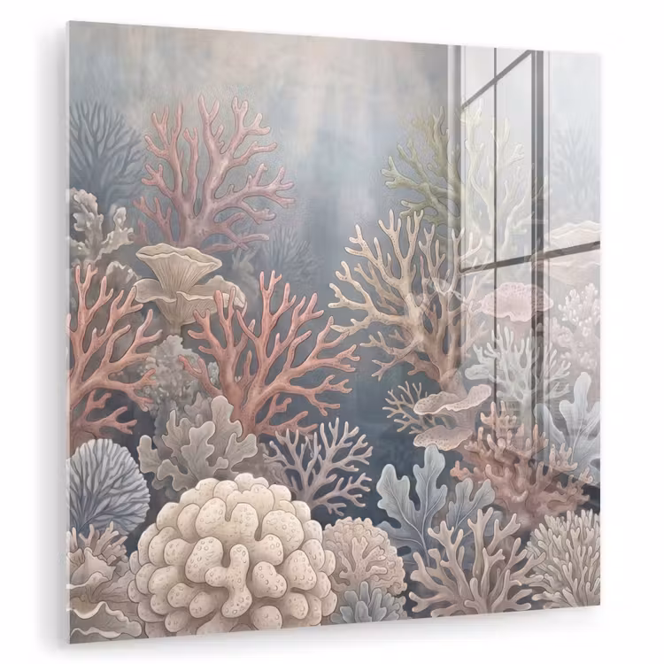 Koraal - Zeeleven - Onderwater - Illustratie - Natuur plexiglas 5mm klein -zzzproduct_nieuw