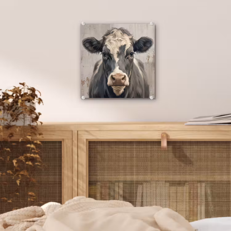 Koe - Portret - Dieren - Modern plexiglas 5mm klein -sfeer4