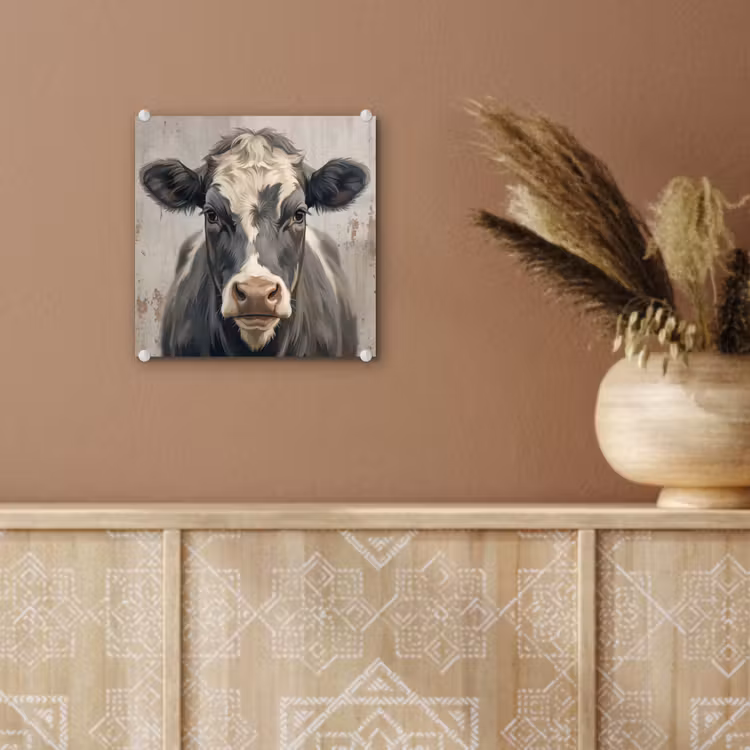 Koe - Portret - Dieren - Modern plexiglas 5mm klein -sfeer5