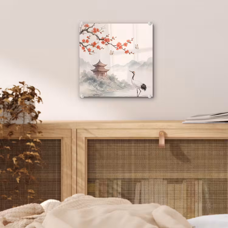 Kraanvogel - Azië - Klassiek plexiglas 5mm klein -sfeer4