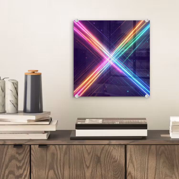Kruisen - Lasterstralen - Neon plexiglas 5mm klein -sfeer1
