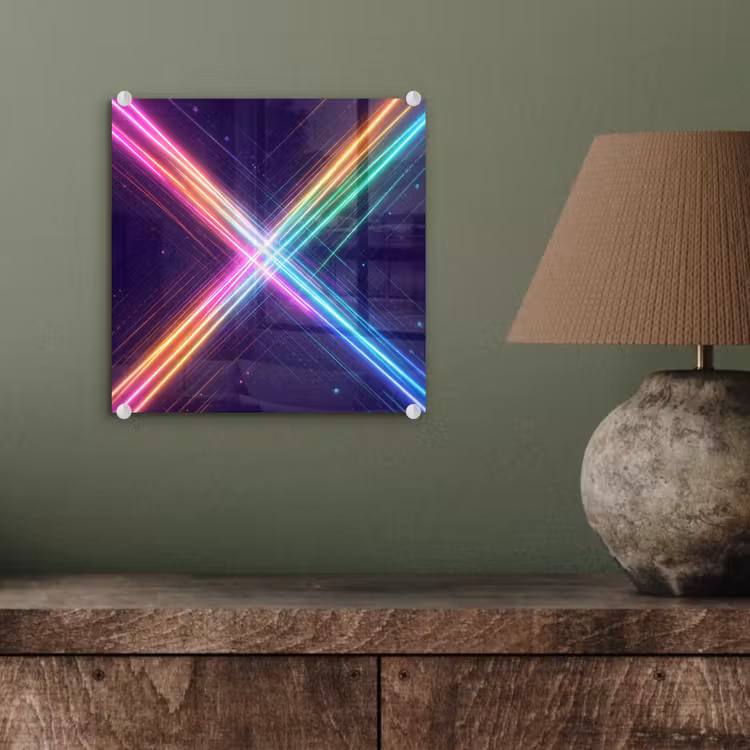 Kruisen - Lasterstralen - Neon plexiglas 5mm klein -sfeer3