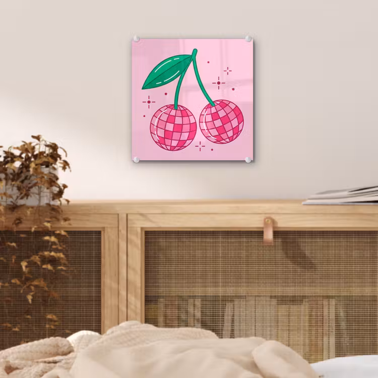 Decoratie - Disco-bal - Feest - Roze plexiglas 5mm klein -sfeer4