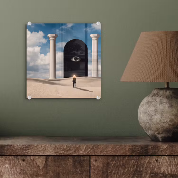 Glass Print - Dream - Desert - Eye - Droom - Woestijn - Oog plexiglas 5mm klein