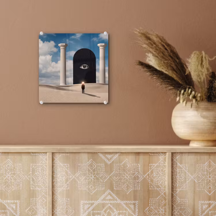Glass Print - Dream - Desert - Eye - Droom - Woestijn - Oog plexiglas 5mm klein