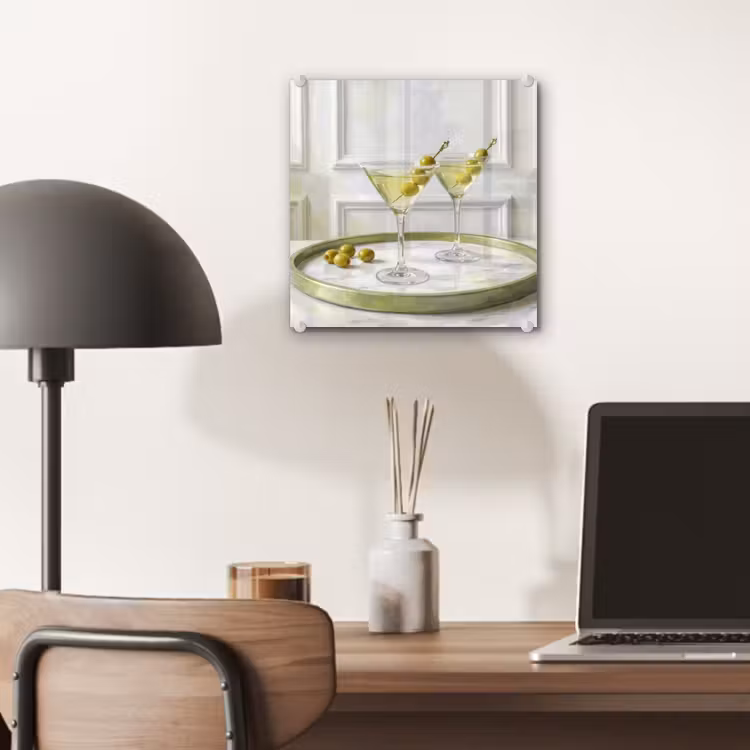 Drank - Martini - Olijven - Modern - Wit plexiglas 5mm klein -sfeer6