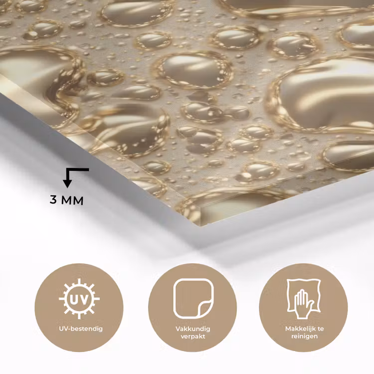 Druppels - Organisch - Goud plexiglas 5mm klein 11 -sfeer2