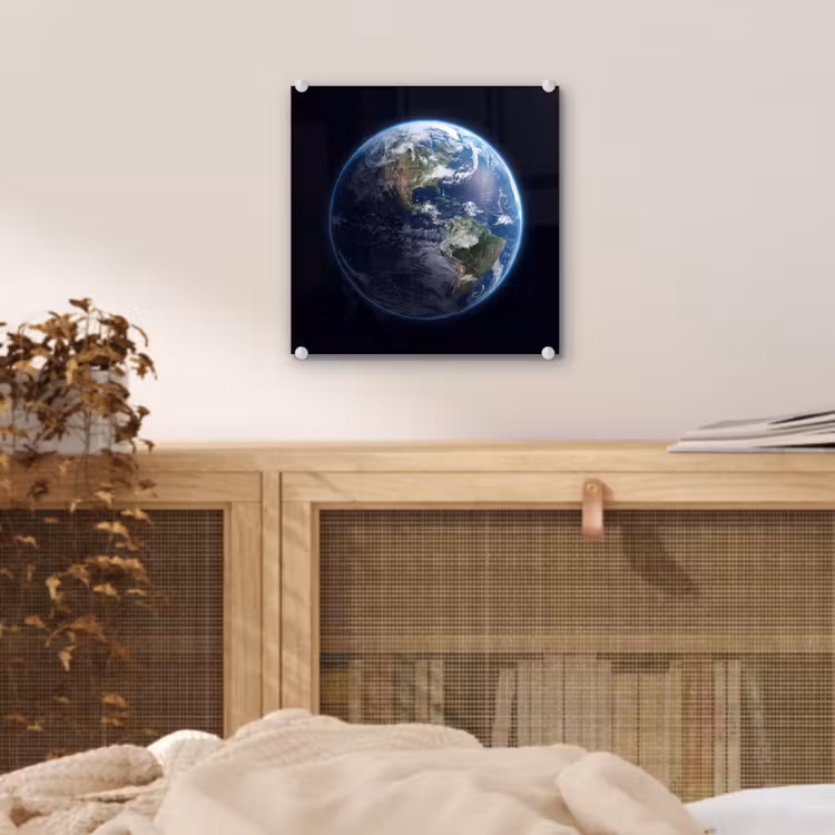 Glass Print - Earth - Space - Cosmos - Aarde - Ruimte - Kosmos plexiglas 5mm klein