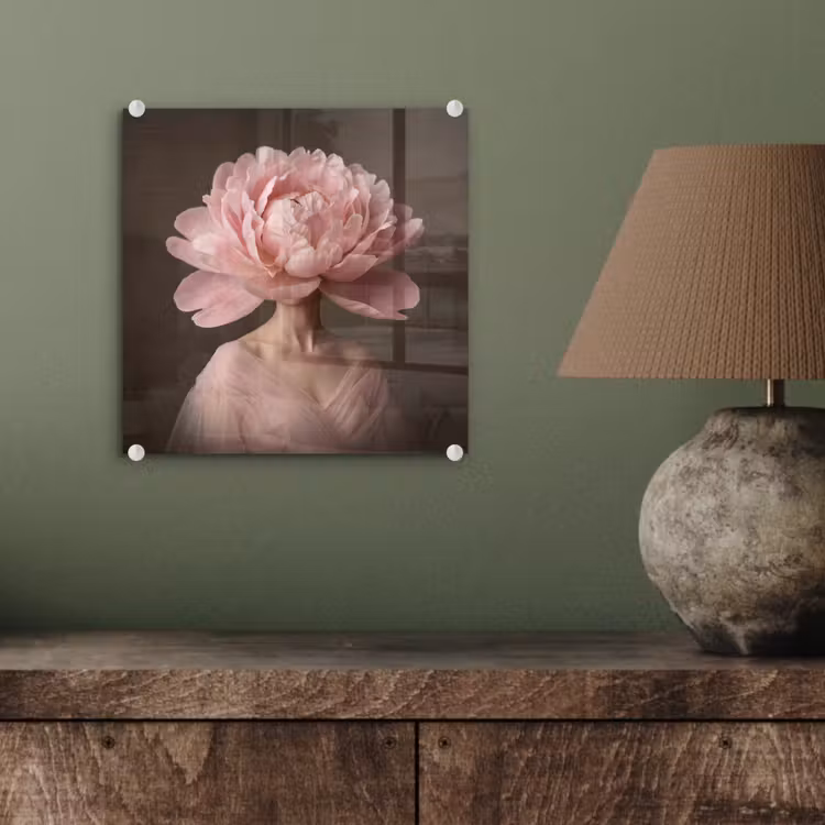 Gezicht - Roos - Roze plexiglas 5mm klein -sfeer3