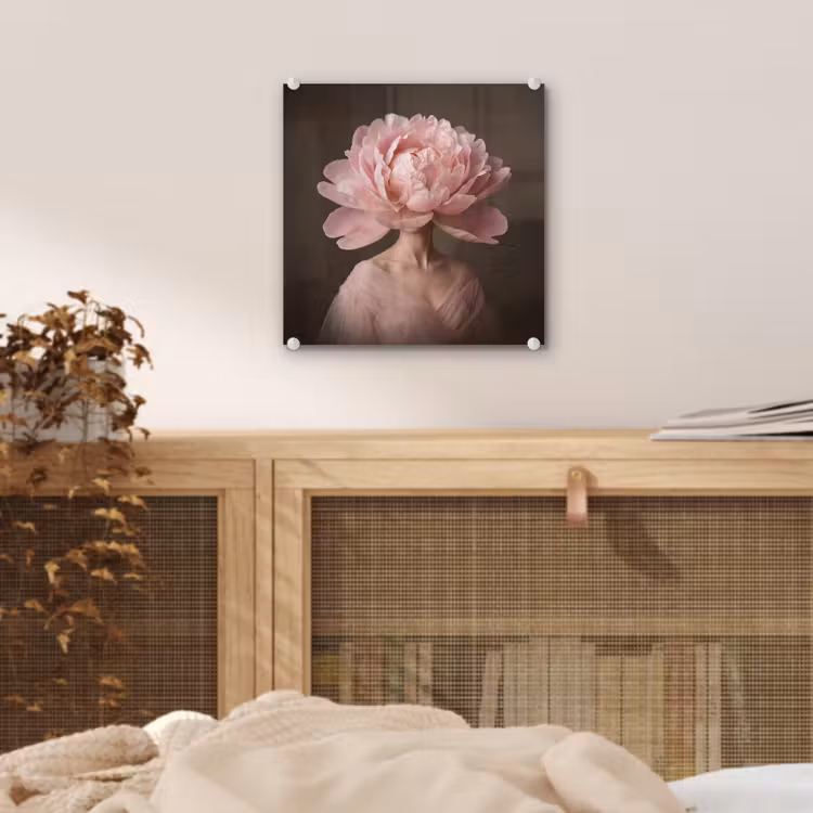 Gezicht - Roos - Roze plexiglas 5mm klein -sfeer4