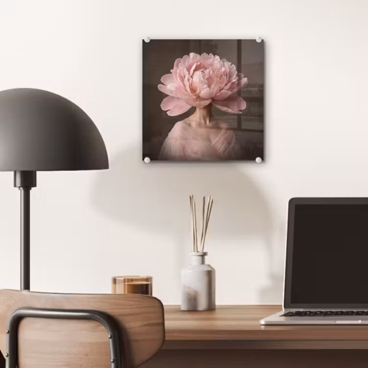 Gezicht - Roos - Roze plexiglas 5mm klein -sfeer6