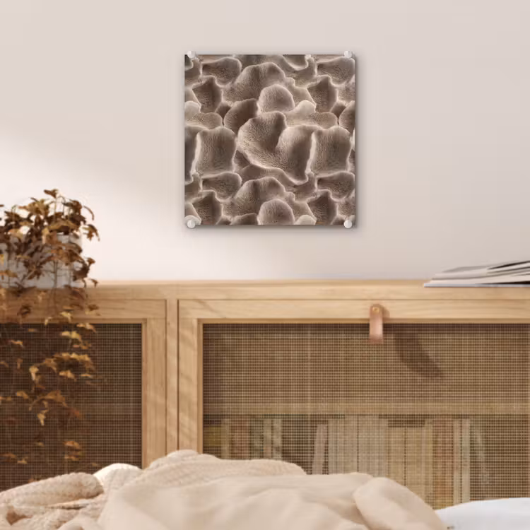 Waaiervorm - Beige - Vezel textuur plexiglas 5mm klein 11 -sfeer4