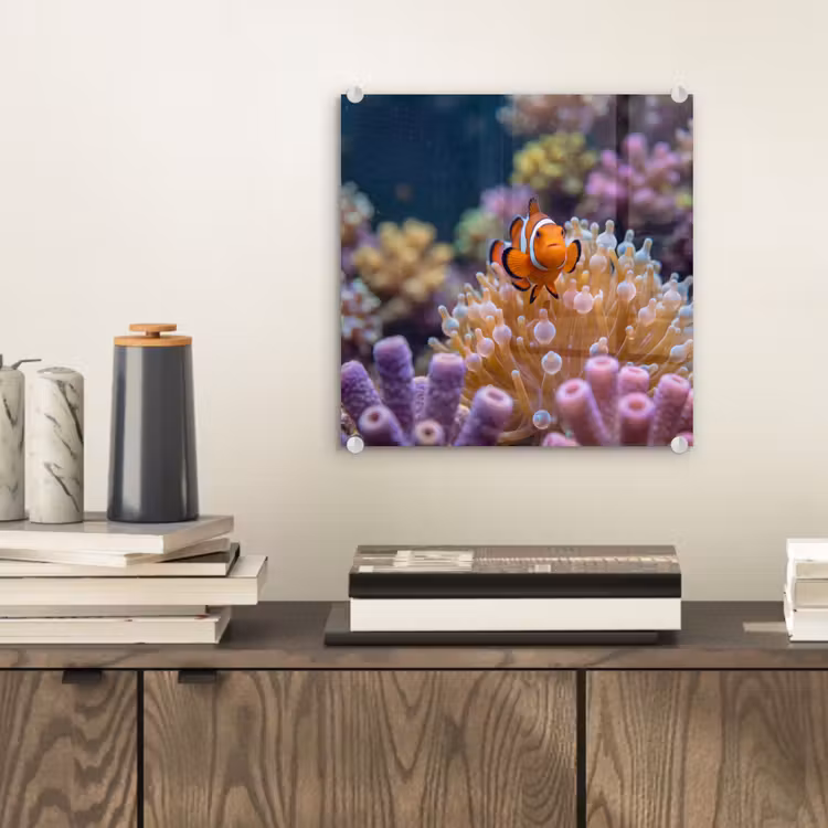Vis - Koraal - Onderwater - Oranje - Dieren plexiglas 5mm klein -sfeer1