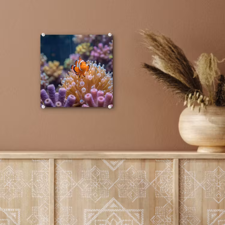 Vis - Koraal - Onderwater - Oranje - Dieren plexiglas 5mm klein -sfeer5