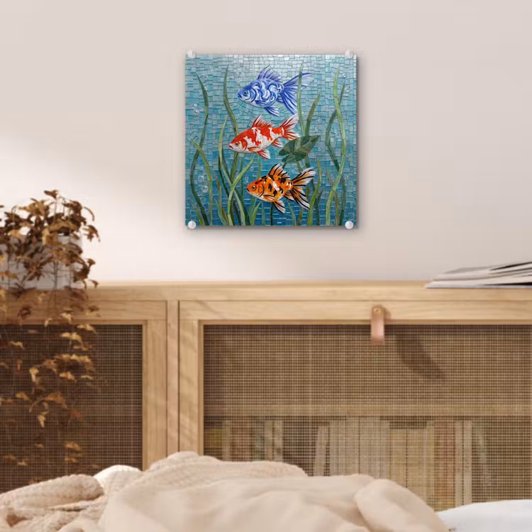 Vis - Mozaïek - Onderwater - Kleurrijk - Dieren plexiglas 5mm klein -sfeer4