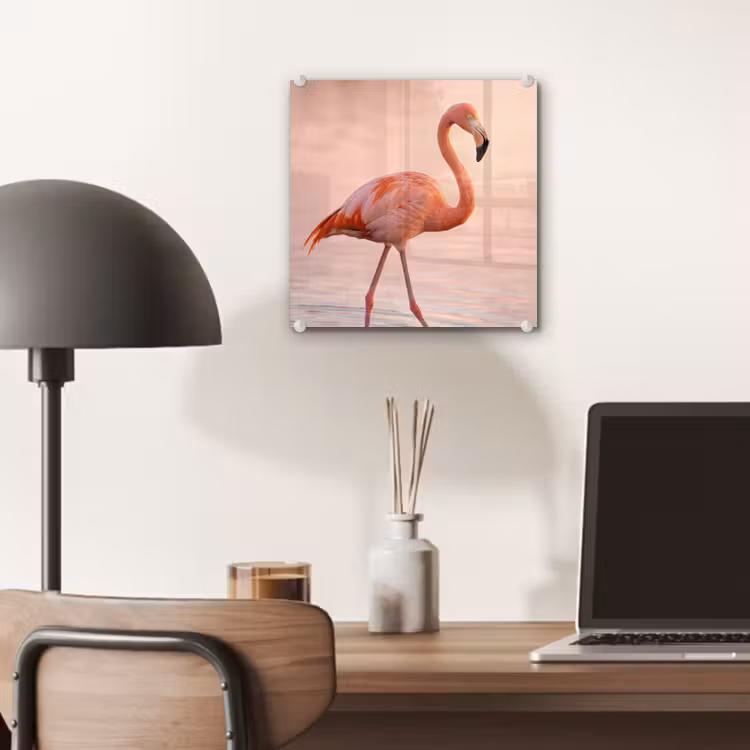 Flamingo - Water - Roze plexiglas 5mm klein -sfeer6