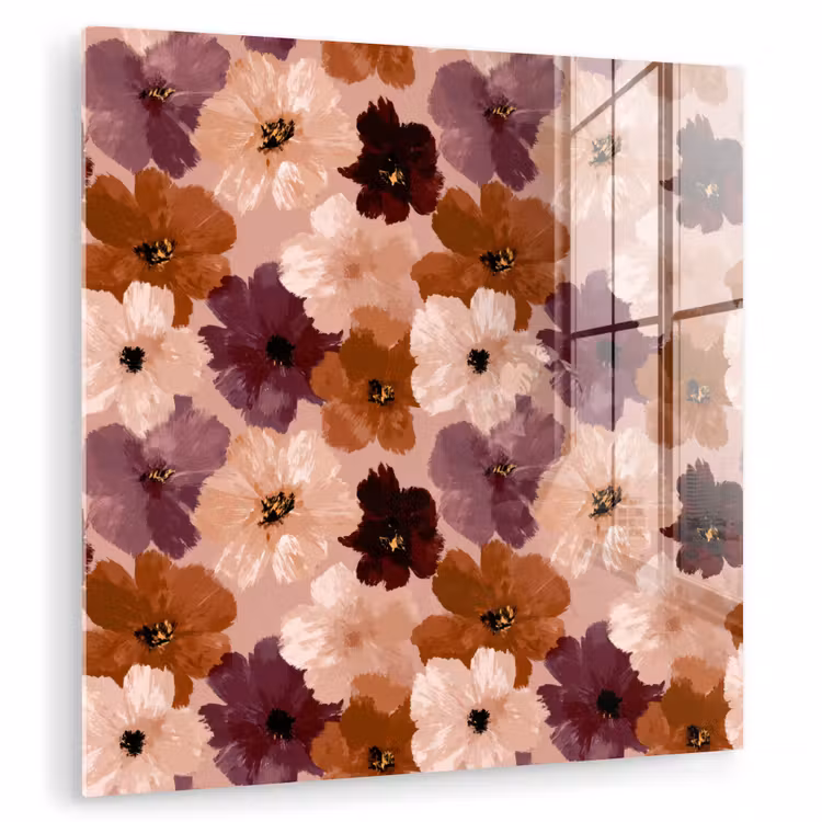 Bloemen - Abstract - Aardetinten plexiglas 5mm klein 11 -zzzproduct_nieuw