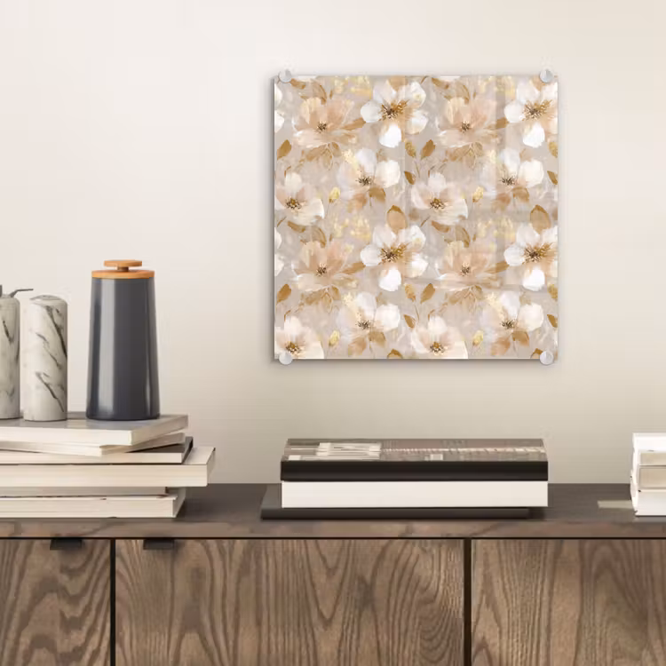 Bloemen - artistiek - Goud plexiglas 5mm klein 11 -sfeer1