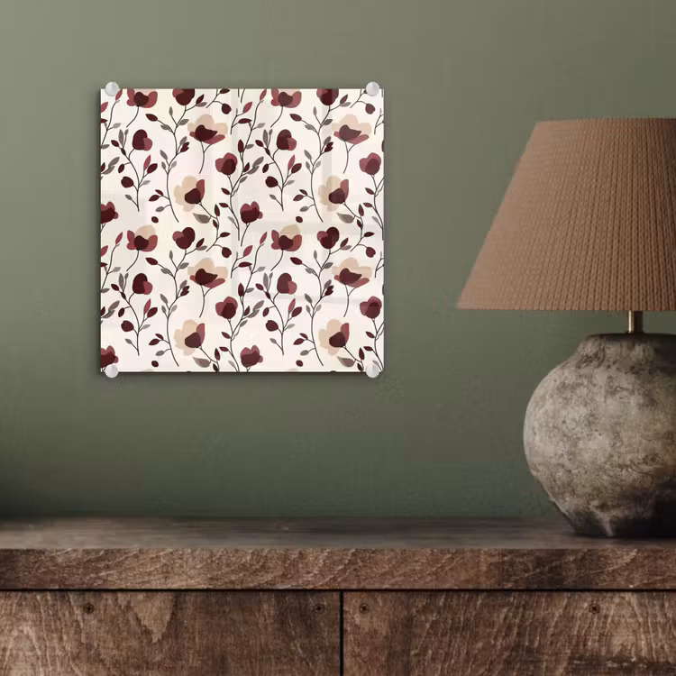 Bloemen - Botanisch - Bordeaux plexiglas 5mm klein 11 -sfeer3