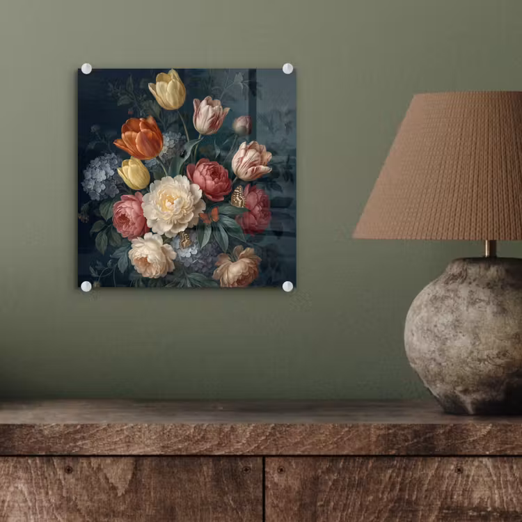 Bloemen - Boeket - Natuur - Klassiek - Donker plexiglas 5mm klein -sfeer3