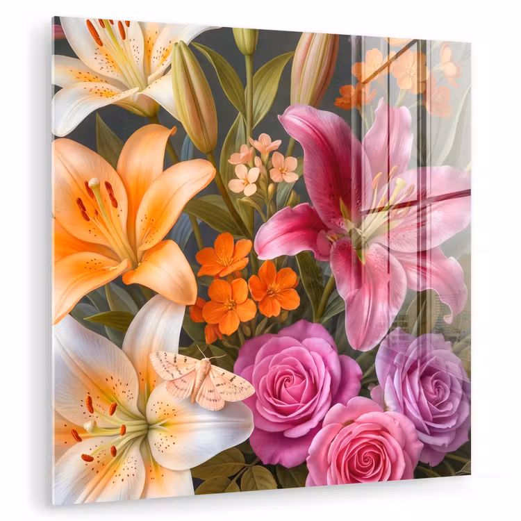 Bloemen - Boeket - Natuur - Kleurrijk - Modern plexiglas 5mm klein -zzzproduct_nieuw