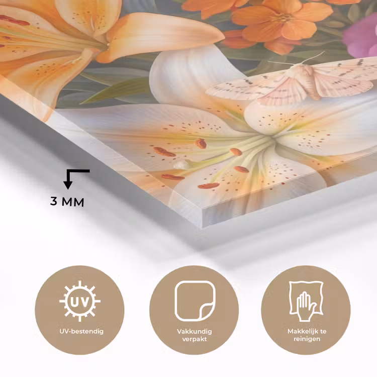 Bloemen - Boeket - Natuur - Kleurrijk - Modern plexiglas 5mm klein -sfeer2