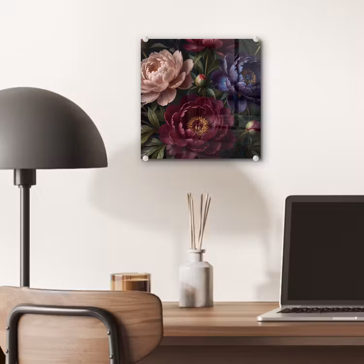 Bloemen - Boeket - Natuur - Modern - Donker plexiglas 5mm klein -sfeer6