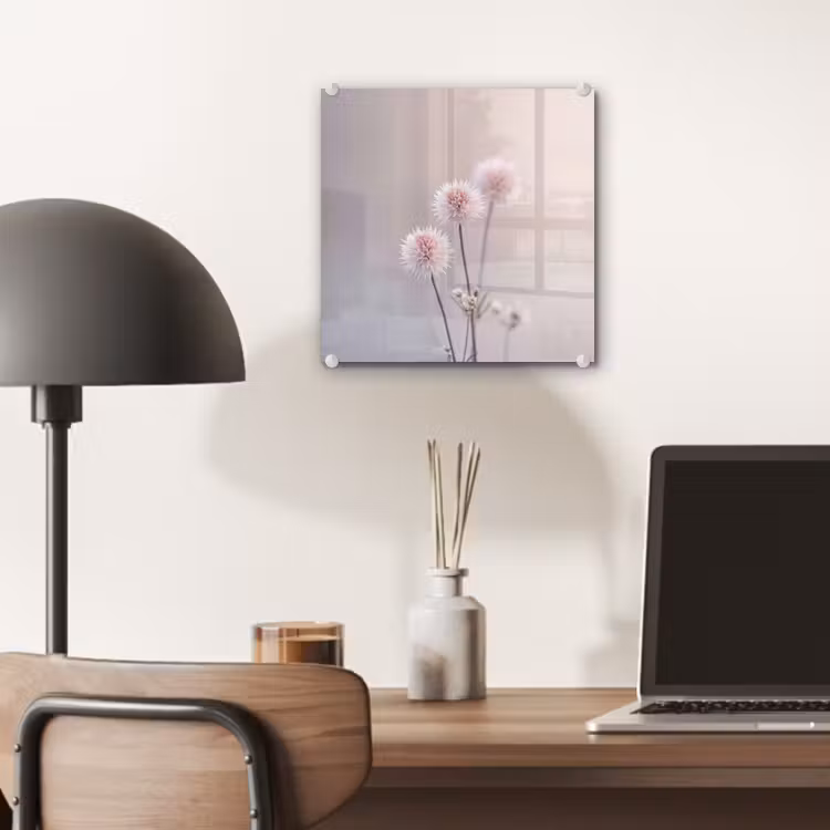 Bloemen - Bollen - Roze plexiglas 5mm klein -sfeer6