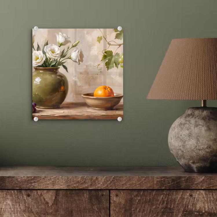 Glass Print - Flowers - Fruit - Still Life - Bloemen - Fruit - Stilleven plexiglas 5mm klein