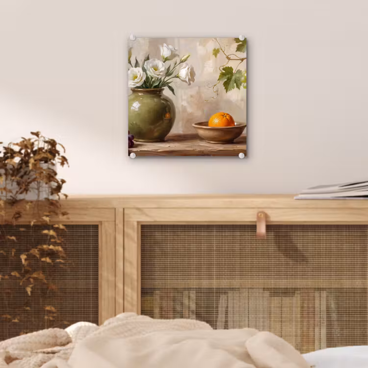 Glass Print - Flowers - Fruit - Still Life - Bloemen - Fruit - Stilleven plexiglas 5mm klein