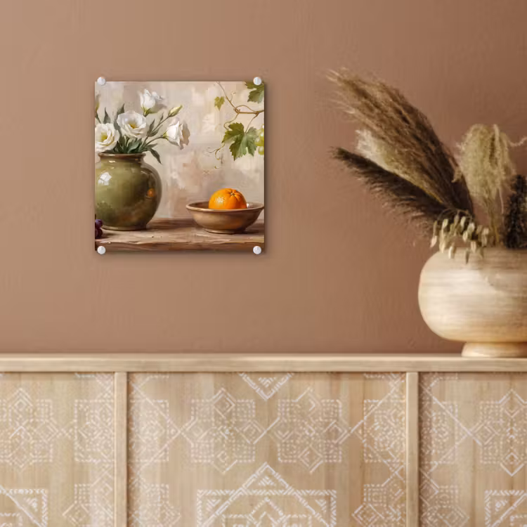 Glass Print - Flowers - Fruit - Still Life - Bloemen - Fruit - Stilleven plexiglas 5mm klein