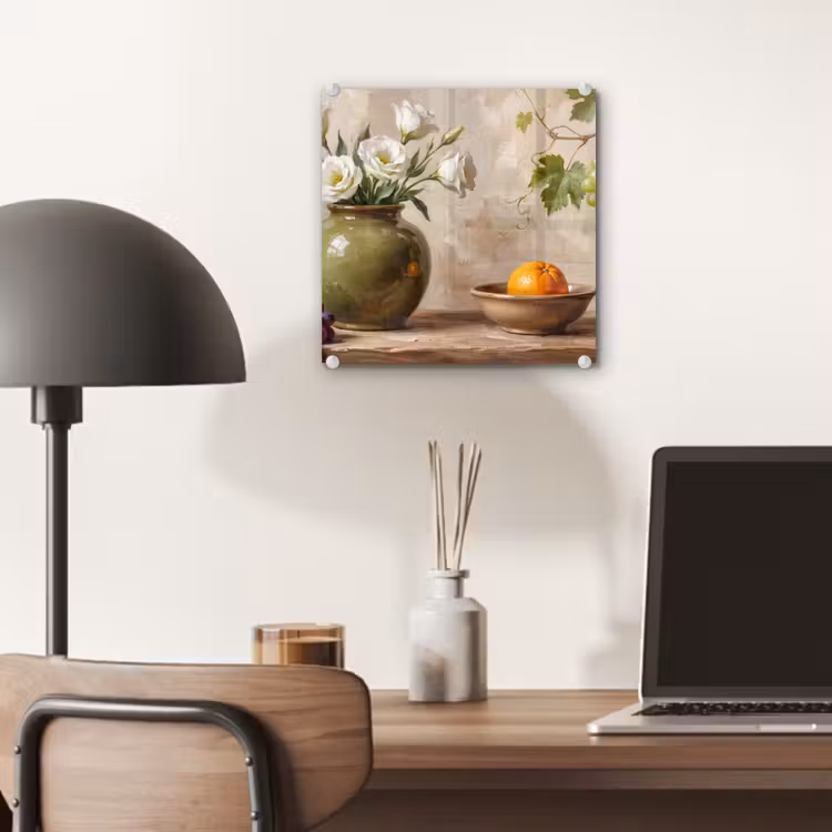 Glass Print - Flowers - Fruit - Still Life - Bloemen - Fruit - Stilleven plexiglas 5mm klein