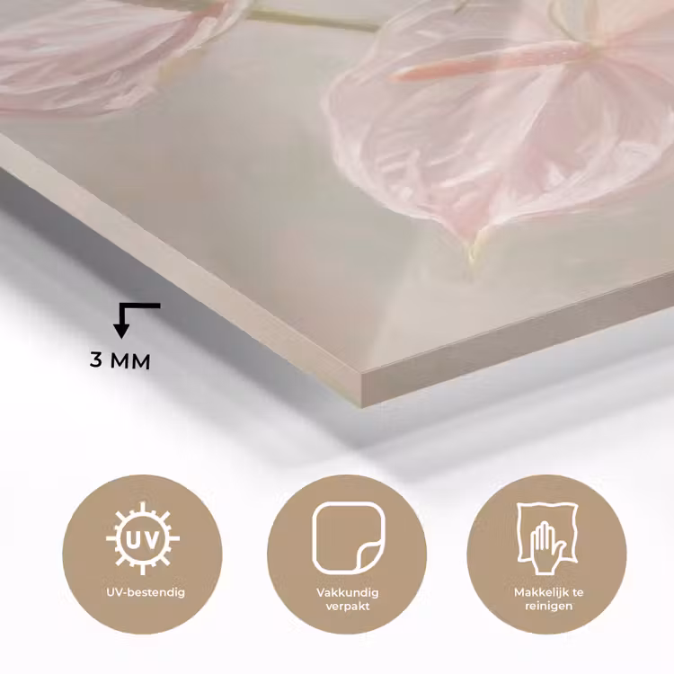 Bloemen - Pastel - Abstract - Natuur - Groen plexiglas 5mm klein -sfeer2