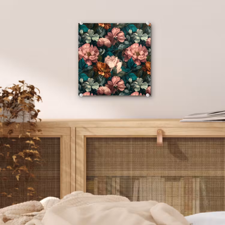 Bloemen - Schilderachtig - Patroon - Roze plexiglas 5mm klein 11 -sfeer4
